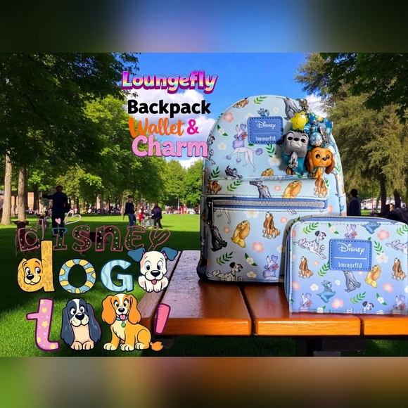 Loungefly Disney dogs ??? mini backpack, Wallet, Lady & Tramp Funko Charm!